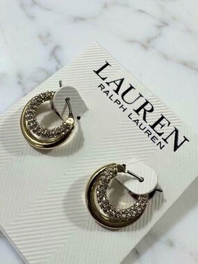 Lauren Ralph Lauren
Small Pavé Split-Hoop Earrings, 0.65